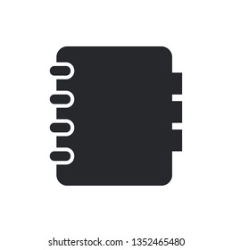 notebook flat vector icon