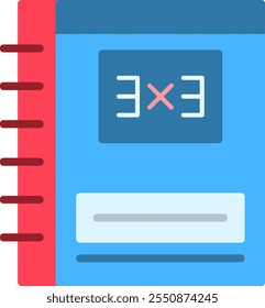 Notebook Flat Vector Icon Design