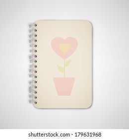 Notebook with flower pattern 