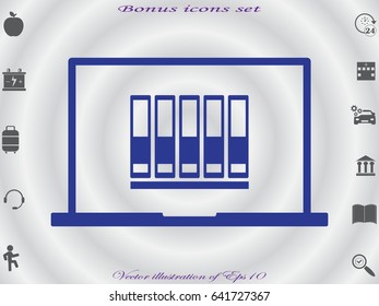 notebook, folder, icon, vector illustration eps10
