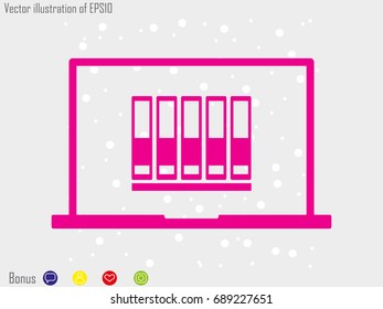 notebook, folder, icon, vector illustration eps10
