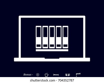 notebook and folder icon, vector illustration eps10
