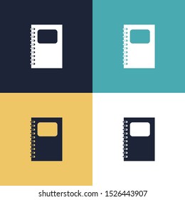 Notebook Four Color Minimalist Icon Logo Stock Vector (Royalty Free ...