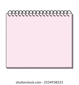 Notebook frame closed with a ring. Cute ring notebook type frame illustration.