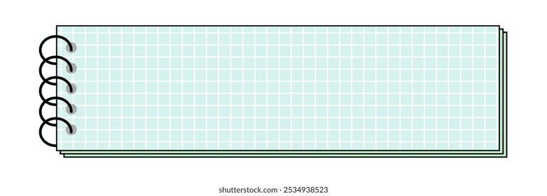 Notebook frame closed with a ring. Cute ring notebook type frame illustration.