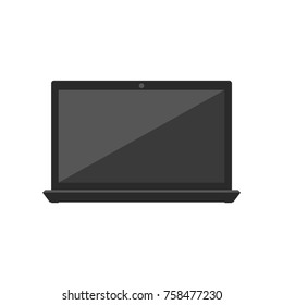 Notebook Front View Vector Graphic Illustration Design