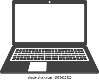 Notebook frontal View Icon Vector 