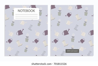 Notebook with garden pattern