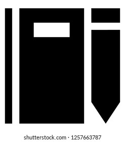 Notebook glyph icon