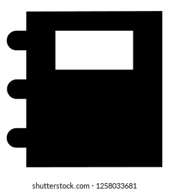 Notebook glyph icon
