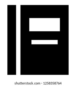 Notebook glyph icon