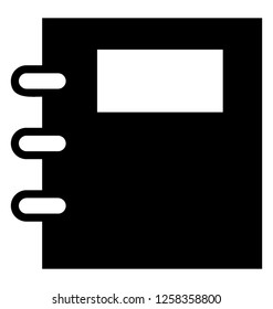 Notebook glyph icon