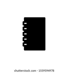 notebook glyph icon black and white