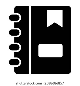 Notebook Glyph Icon Design For Personal And Commercial Use