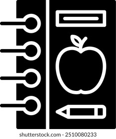 Notebook Glyph Vector Icon Design