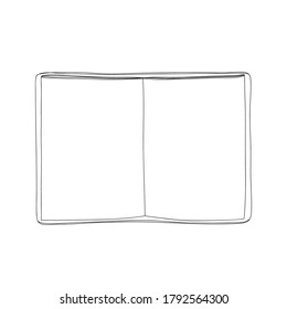 ilustración del vector del doodle dibujado a mano del bloc de notas