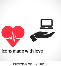 Notebook in hand icon