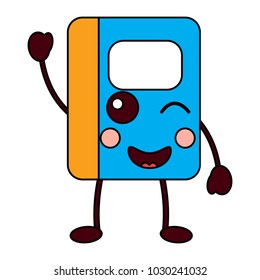 notebook happy   school supplies kawaii icon image 