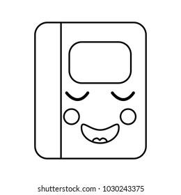 notebook happy   school supplies kawaii icon image 