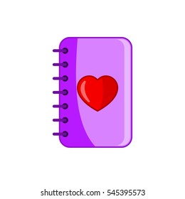 notebook with heart icon illustration isolated vector sign symbol