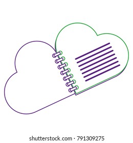 notebook with heart love shape