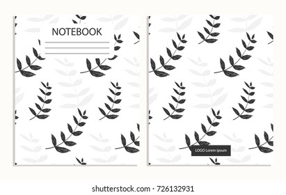Notebook with herb and spice pattern
