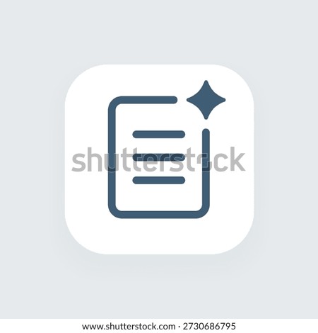 Notebook icon for AI-powered note management, intelligent content organization and automated documentation Structured note-taking, smart idea capture and optimized writing workflows