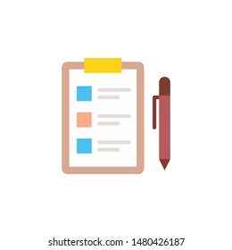 Notebook icon Cafe collection in flat style illustration.