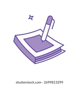 Notebook icon clean and modern vector illustration