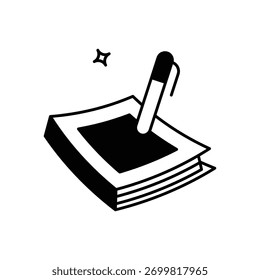 Notebook icon clean and modern vector illustration