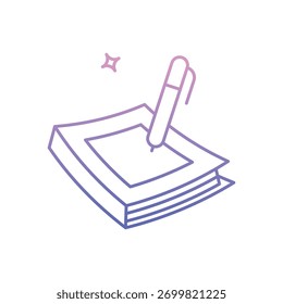 Notebook icon clean and modern vector illustration