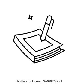 Notebook icon clean and modern vector illustration