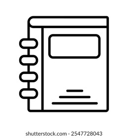notebook icon collection. Thin linear notebook, notepad, button outline icon isolated on white background. Line vector notebook sign, symbol for web and mobile