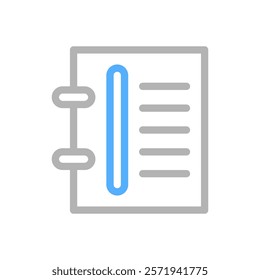Notebook icon. Concept of planning, writing, and note taking.