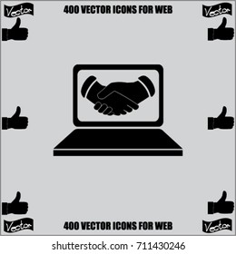 Notebook icon, contract vector illustration