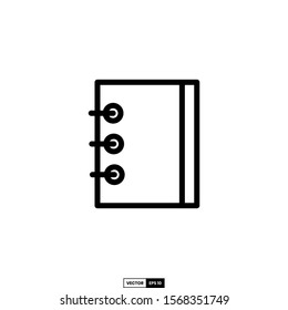 Notebook icon, design inspiration vector template for interface and any purpose