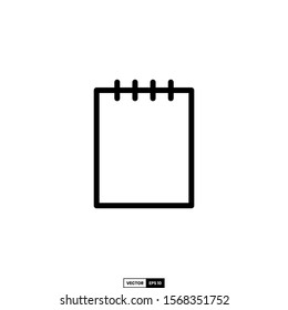 Notebook icon, design inspiration vector template for interface and any purpose