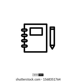 Notebook icon, design inspiration vector template for interface and any purpose