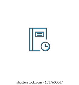 Notebook icon design. Interaction icon line vector illustration design
