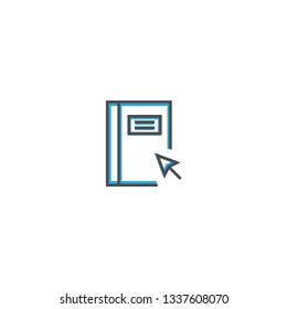 Notebook icon design. Interaction icon line vector illustration design