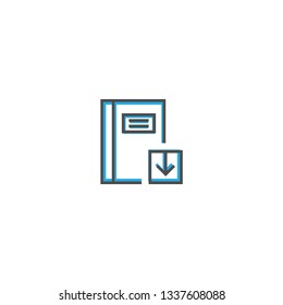 Notebook icon design. Interaction icon line vector illustration design
