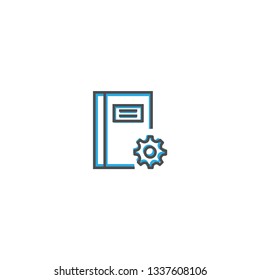 Notebook icon design. Interaction icon line vector illustration design