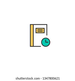 Notebook icon design. Interaction icon vector illustration