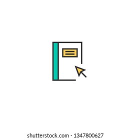 Notebook icon design. Interaction icon vector illustration