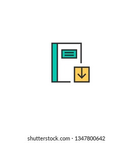Notebook icon design. Interaction icon vector illustration