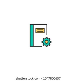 Notebook icon design. Interaction icon vector illustration
