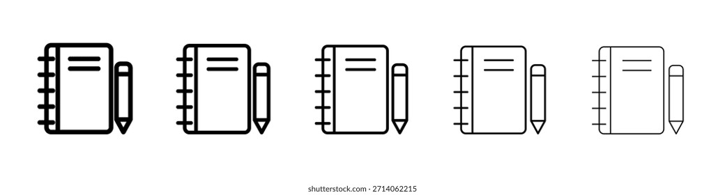 Notebook icon design, logo, app, UI. Vector illustration, EPS