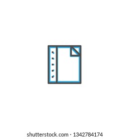 Notebook icon design. Stationery icon vector illustration