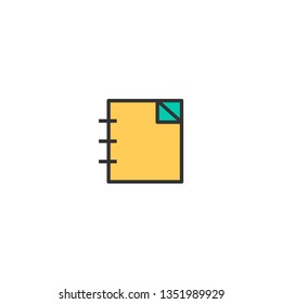 Notebook icon design. Stationery icon vector illustration