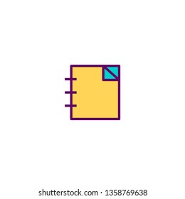 Notebook icon design. Stationery icon vector illustration